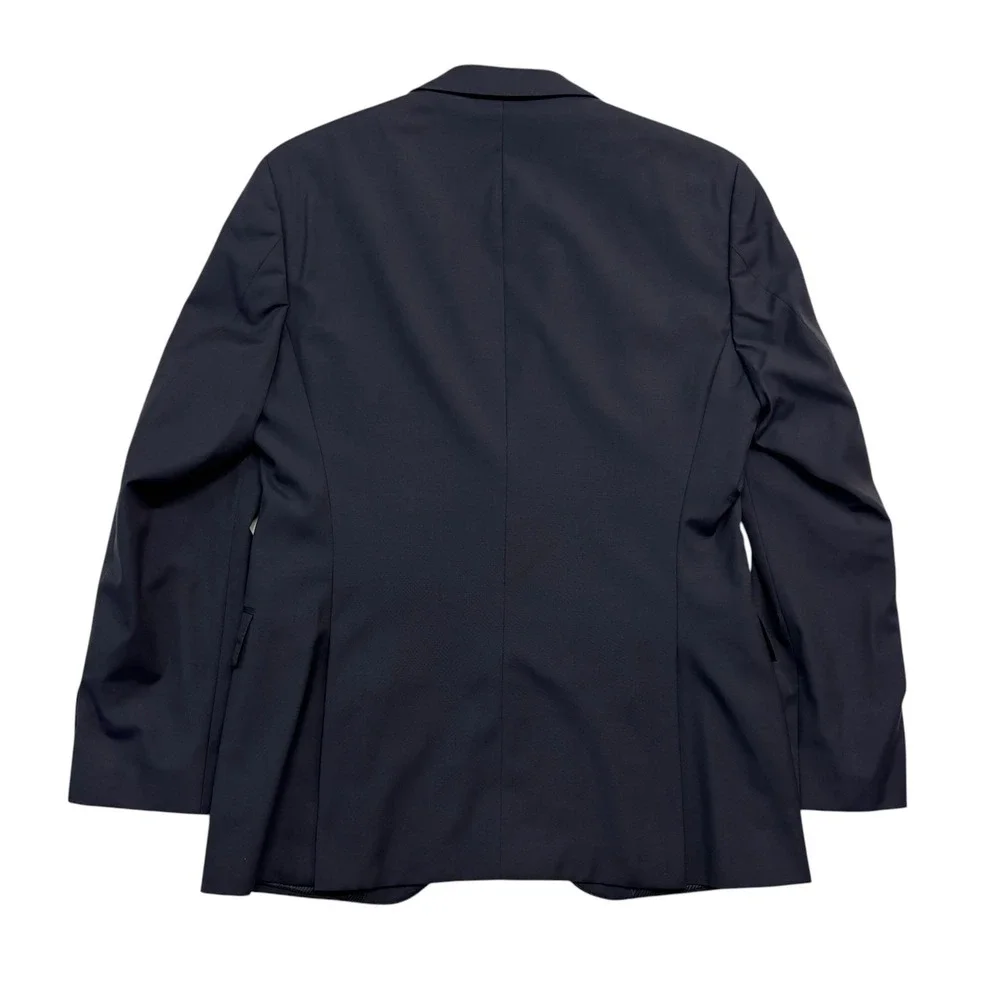 Hugo Boss 36R 31x30 Navy Blue 2pc Pant Suit The James3/Sharp5 Wool Flat Front